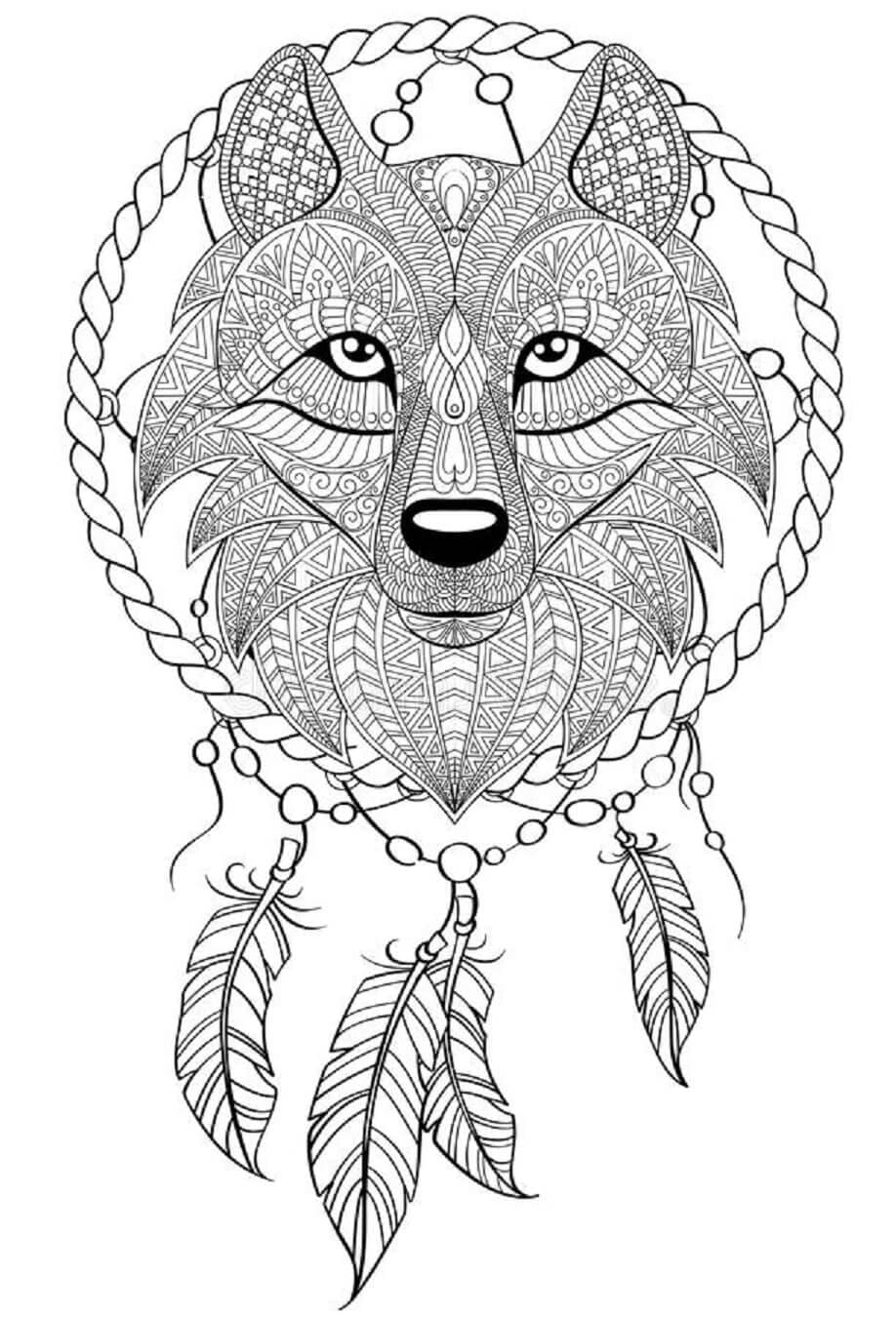 Mandalas Loup 33